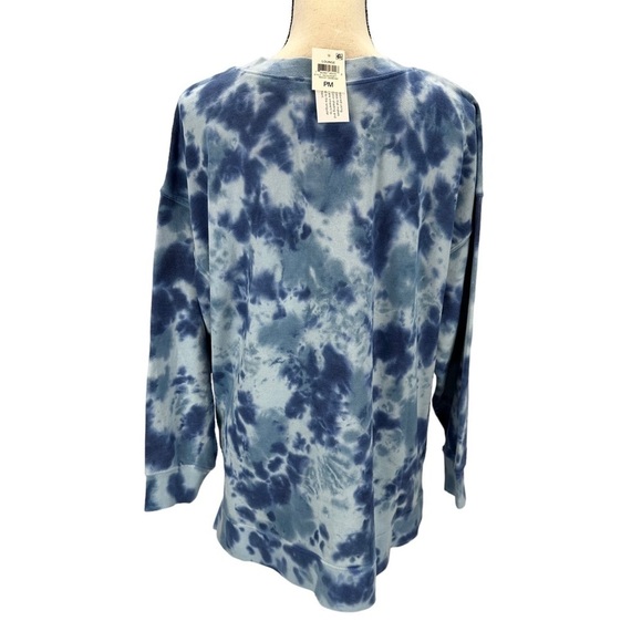 Style & Co Long Sleeve Crew Neck Side Slit Pullover Sweatshirt - Blue - size PM - Picture 3 of 9
